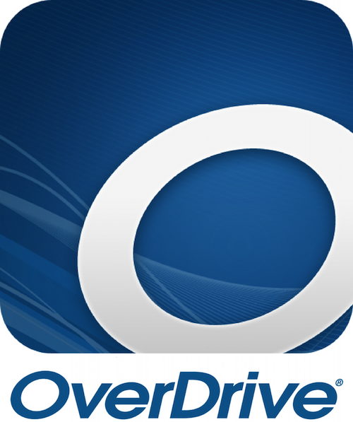OverDrive App Icon. A white letter O over a background of blue waves.